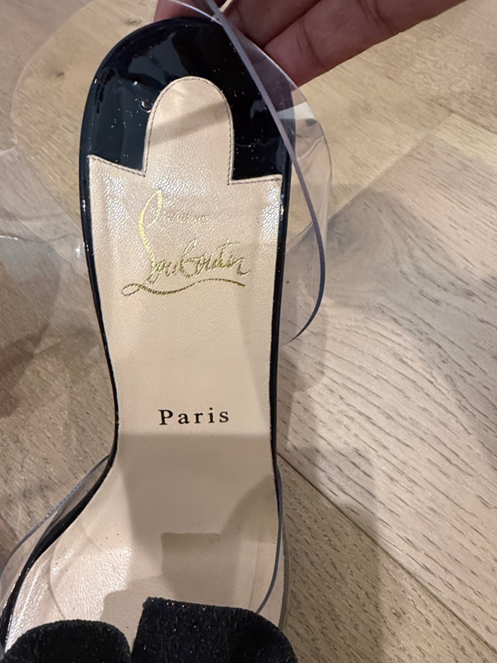 Christian Louboutin PVC Bow Heels - Picture 2 of 6